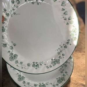 Corelle Green Ivy Dinner Plate Set Vintage